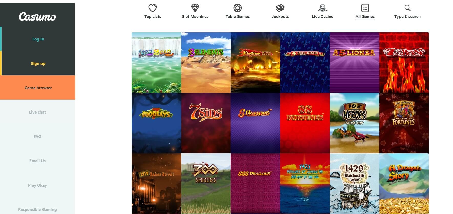 casumo casino slots uk