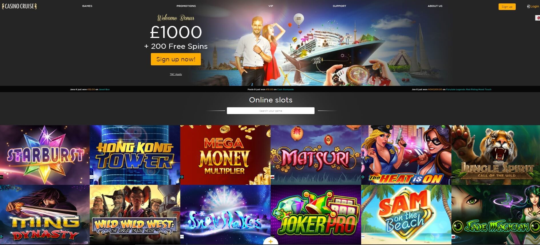 casino cruise slots and casino games selection
